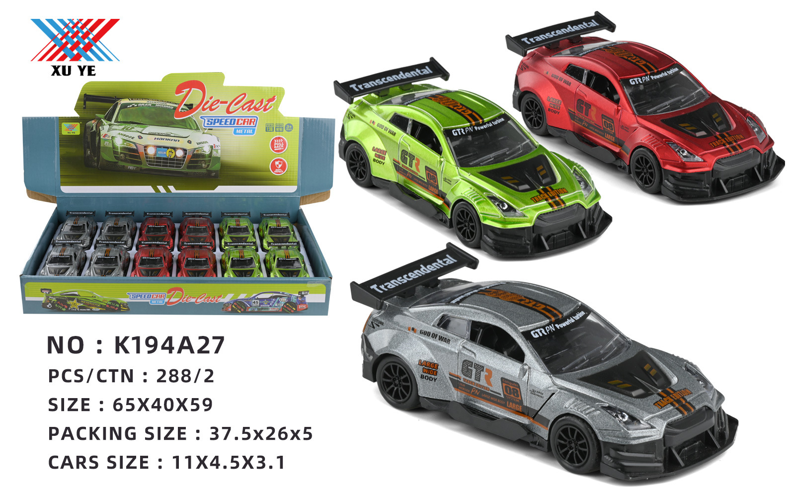 1:36 Alloy Car Multiple Models Of Pull-Back (12 Only) Alloy Car Model Pull-Back Toy Specification drawing