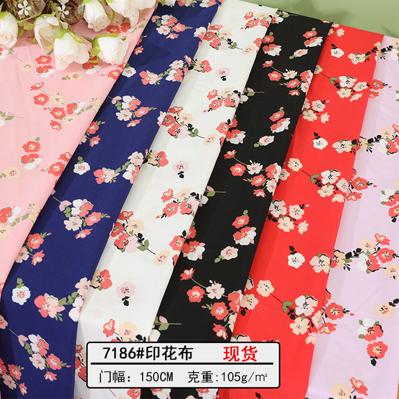 New bow hairpin material fabric polyester clothing shirt fabric, non-elastic plain weave and Japanese-style fabric