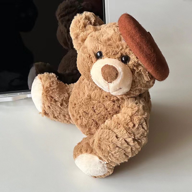 New Birthday Hat Teddy Bear Plush Toys To Girls Children's New Year Gift Bear Dolls Wholesale Specification drawing