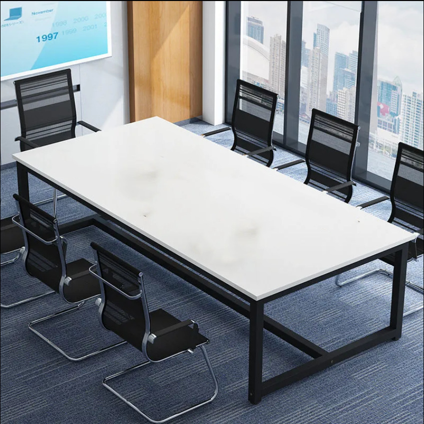 Conference table, simple long table, small, simple and modern office furniture, training table, negotiation and reception long office desks and chairs Specification image