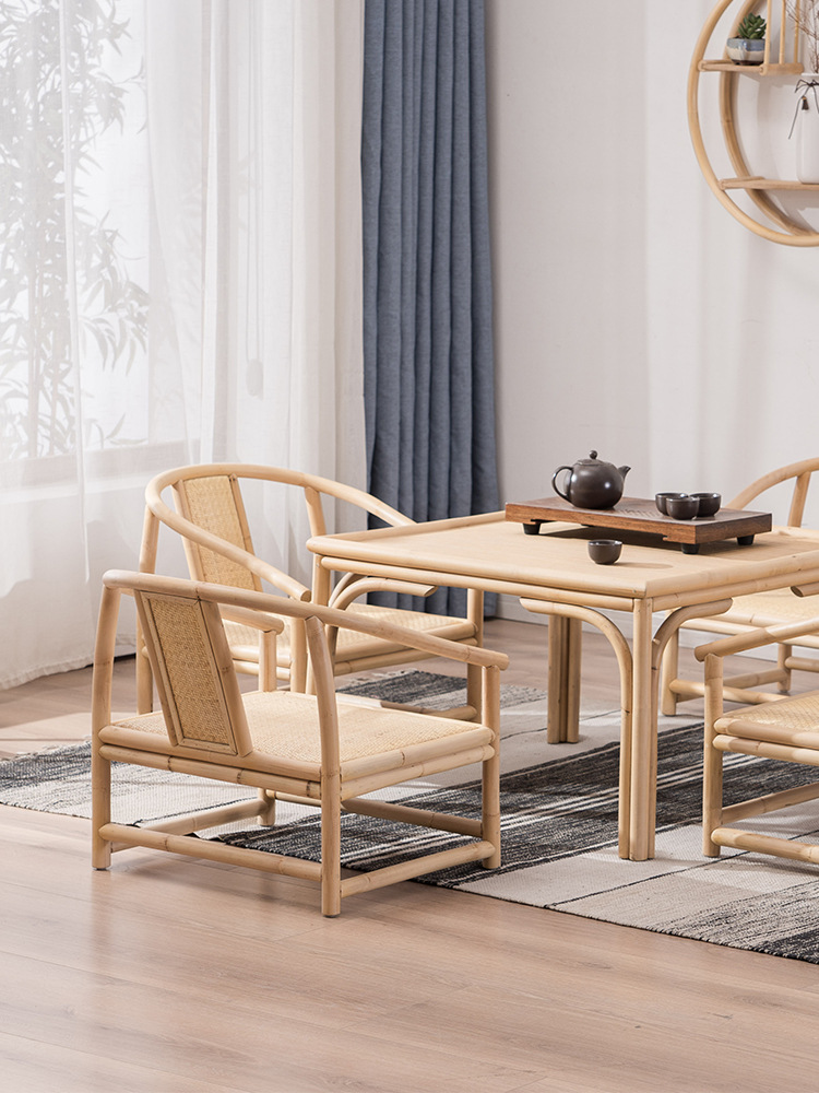 Modern and simple square coffee table, balcony bay window table, tatami tea table, Zen small coffee table Item Picture