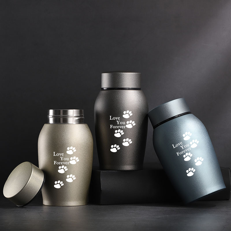 Cross-border export of stainless steel urns for cats and dogs in various sizes, metal-sealed funeral supplies, and engraved pet urns pic 18