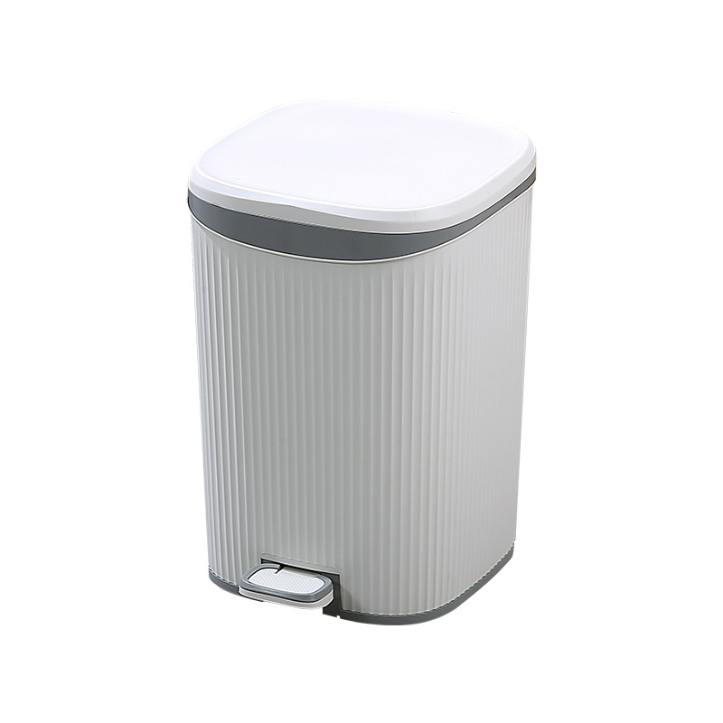 Household large capacity pedal slow down trash can Living room kitchen bedroom toilet toilet office sanitary bucket Item Picture