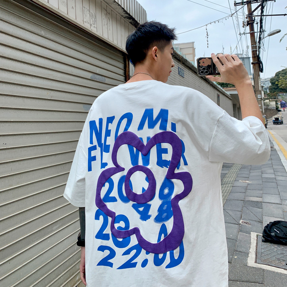 短袖/t恤男士短袖潮流/男装男士短袖潮流/服装/短袖t男宽松潮牌产品图