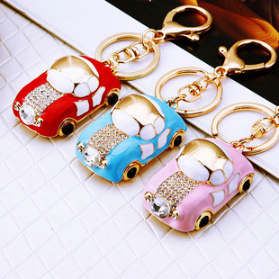 合金模型汽车钥匙扣女可爱创意韩版包挂件金属钥匙链圈小礼品批发详情9
