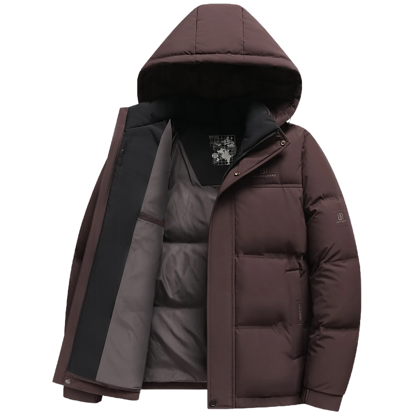 男士冬季加厚羽绒服中年休闲保暖白鸭绒外套爸爸装脱卸帽子冬装男