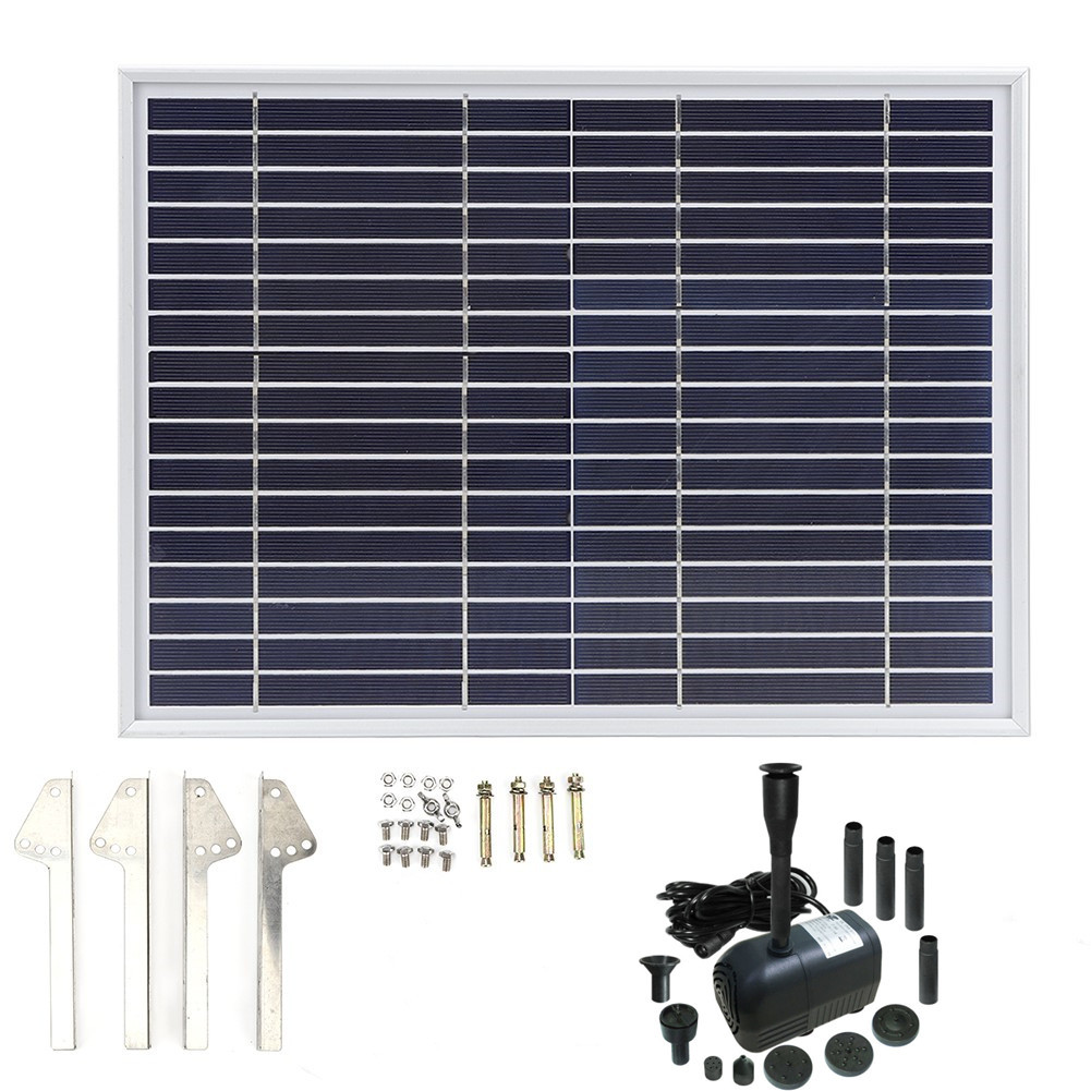 High-power 17V10W solar water pump, unplugged DC solar fountain, shower head, water pool, landscape fountain