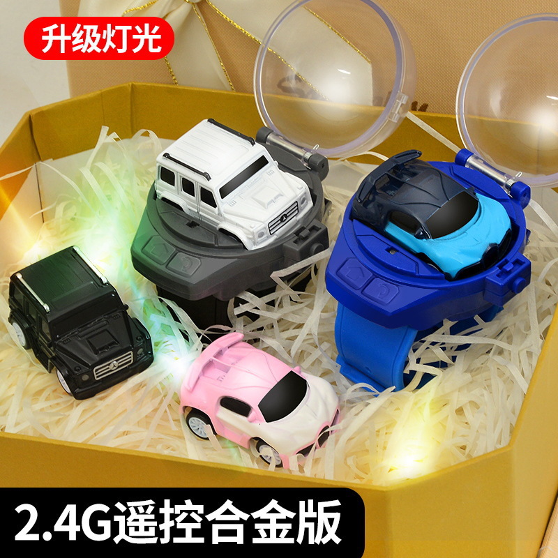 Cross-border children's watch remote control car, 2.4G alloy mini remote control racing car, boys' toy gift source factory Specification image