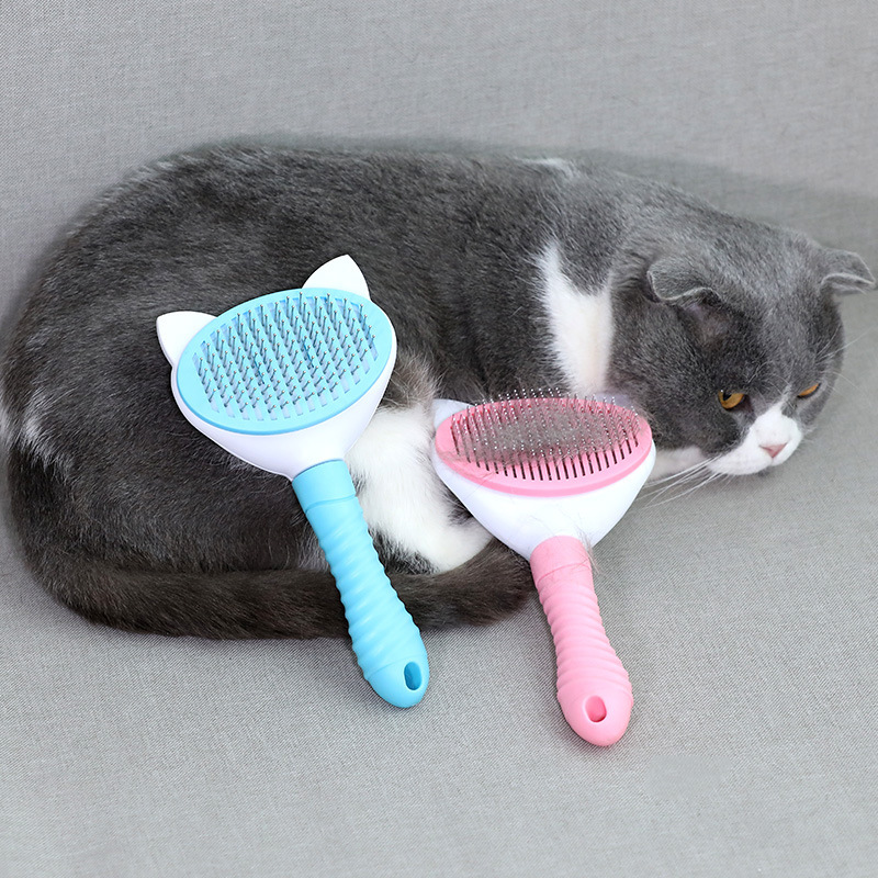Pet comb, large telescopic and knotted comb, cat comb, automatic hair removal and massage comb, pet cleaning supplies details Picture