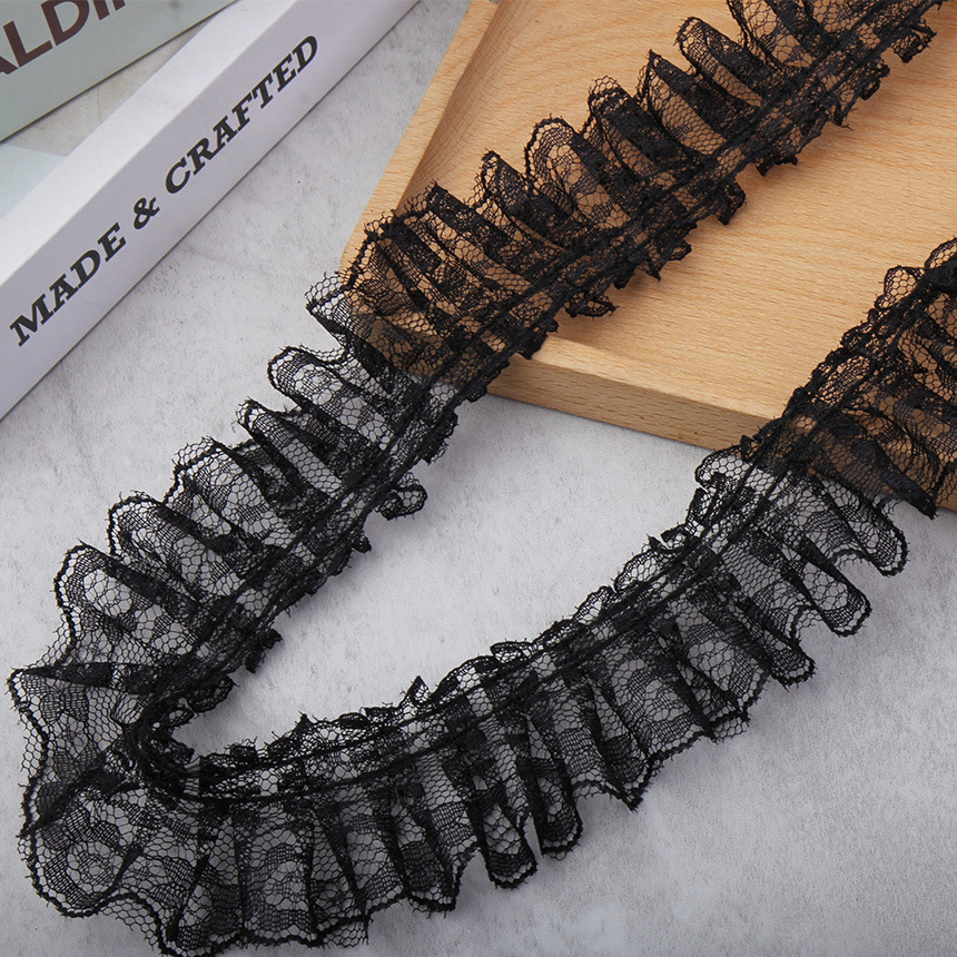 In stock: 3.5cm lace pleated toys, craft skirts, Lolita clothing, shoes, hats, accessories, discounted lace Application Scenario