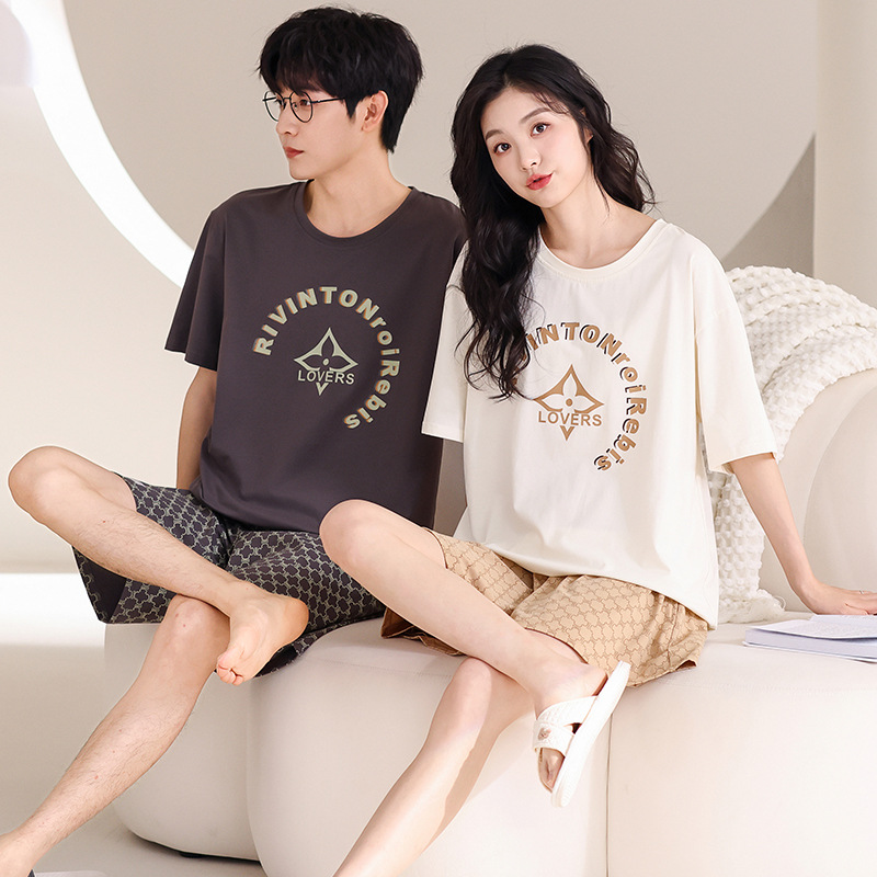 情侣家居服实物图