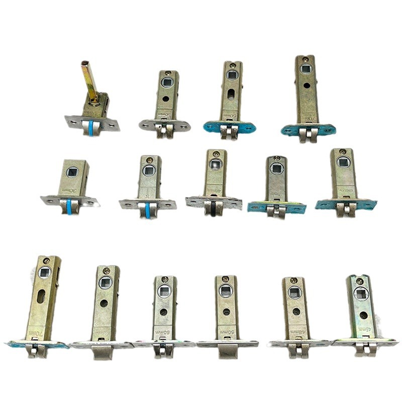 Toilet Door Lock Flat Tongue 42 Anti-Insertion Single Tongue Indoor Universal 48 Zinc Alloy Lock Tongue 70 Locking Accessories Item Picture