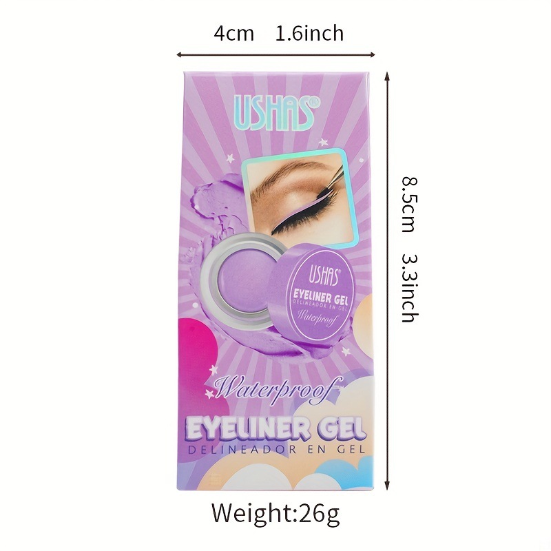 USHAS cross-border in-stock bestsellers: 6-color eyeliner cream, ultra-fine eyeliner brush, Eyebrow dye, eye makeup, and eyeshadow cream Item Picture