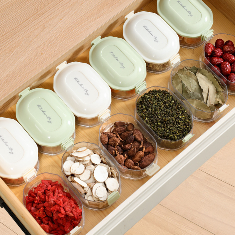 Kitchen Spice Storage Box Onion Ginger Garlic Fresh-Keeping Box Can Be Superimposed Food Sealed Box Food Grade Small Material Packaging Box Specification drawing