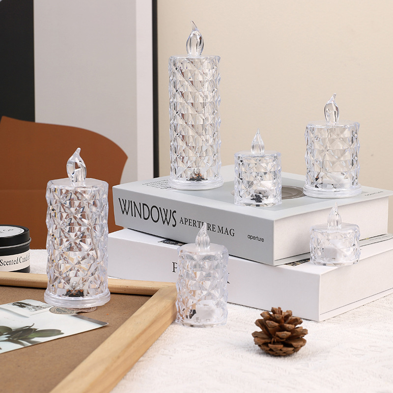 Ins Wind Simulation Electronic Candle Light Atmosphere Light Bedroom Bedside Romantic Decorative Light Nightlight Manufacturers Direct Sales Application Scenario
