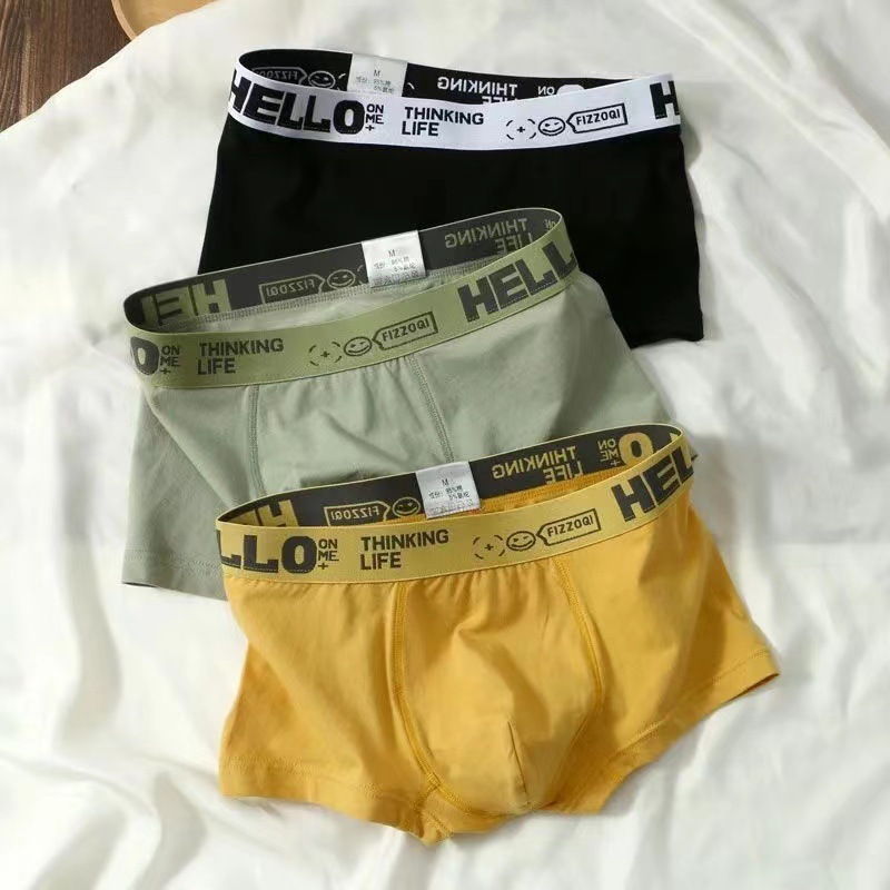 Men's Underwear Korean Men's Underwear Wholesale Large Size Waist Pure Cotton Breathable Comfortable Pure Cotton Boxer Shorts Head Men Application Scenario