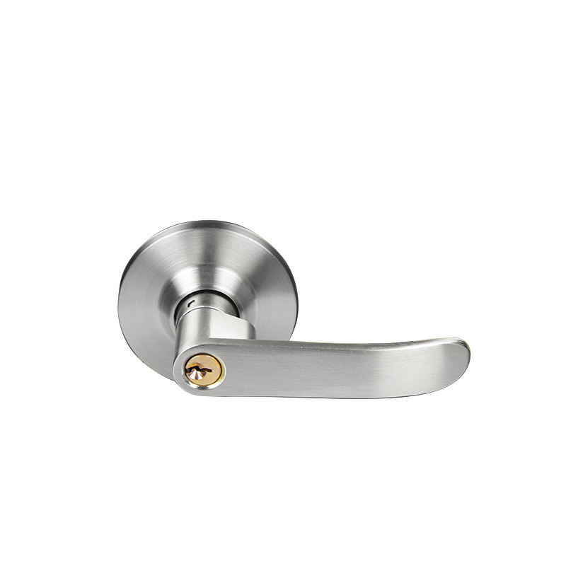 Three-Bar Ball Handle Lock Aluminum Alloy Door Lock Three-Column Plastic Steel Door Lock Color Steel Door Lock Bathroom Door Lock Item Picture