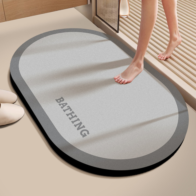 Cross-border diatom mud floor MATS, household bathroom floor MATS, door dirt-resistant floor MATS, water-absorbing quick-drying anti-slip MATS, one-piece consignment Specification image
