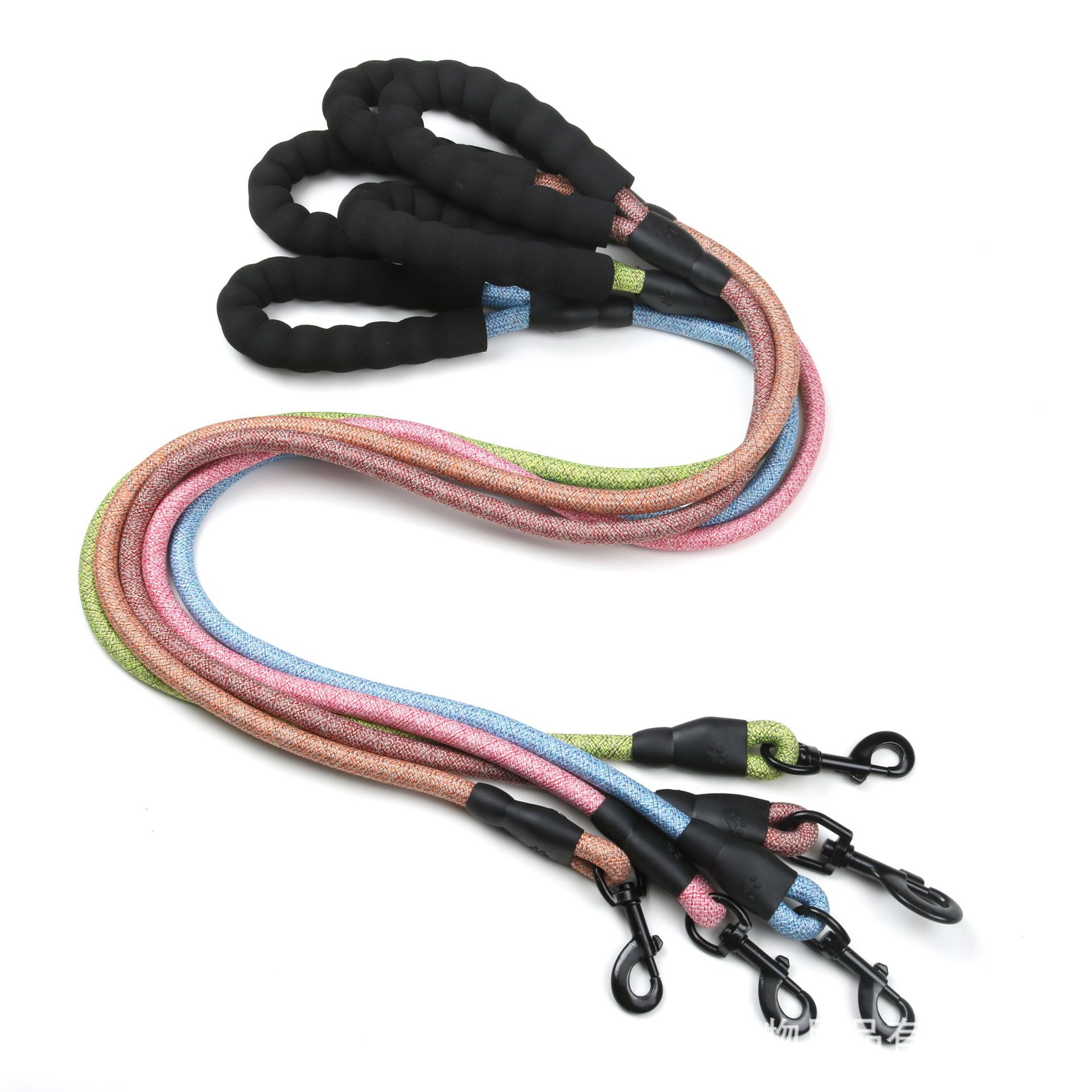 Pet linen dog leash, chest strap, Mahaha rock climbing rope, sponge handle, dog walking leash Specification image
