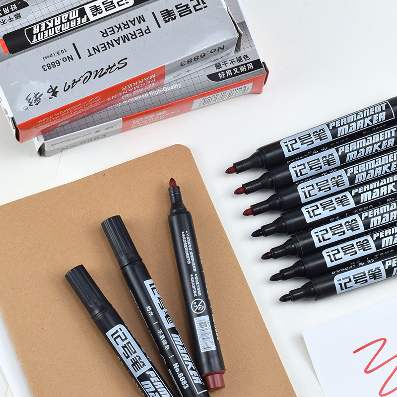Black oil-based marker pens, direct supply from the manufacturer, 700 large head logistics pens, shipping mark pens, thick head outlining pens, express delivery pens Item Picture
