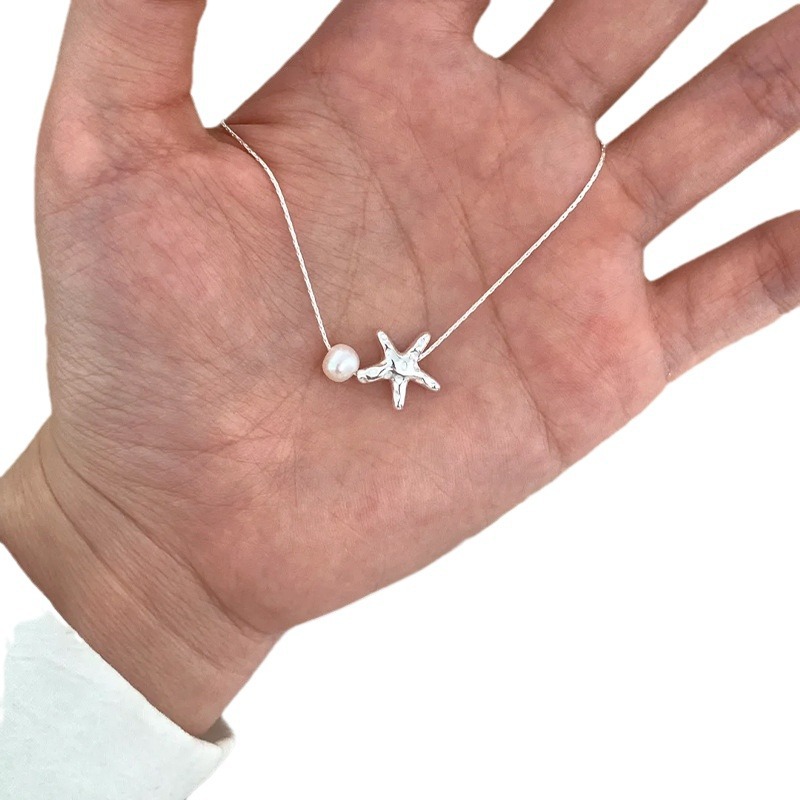 Light Luxury Niche Pearl Butterfly Necklace Female Summer Design Sense All Simple Collarbone Chain Ins Cold Wind Matching Accessories Item Picture