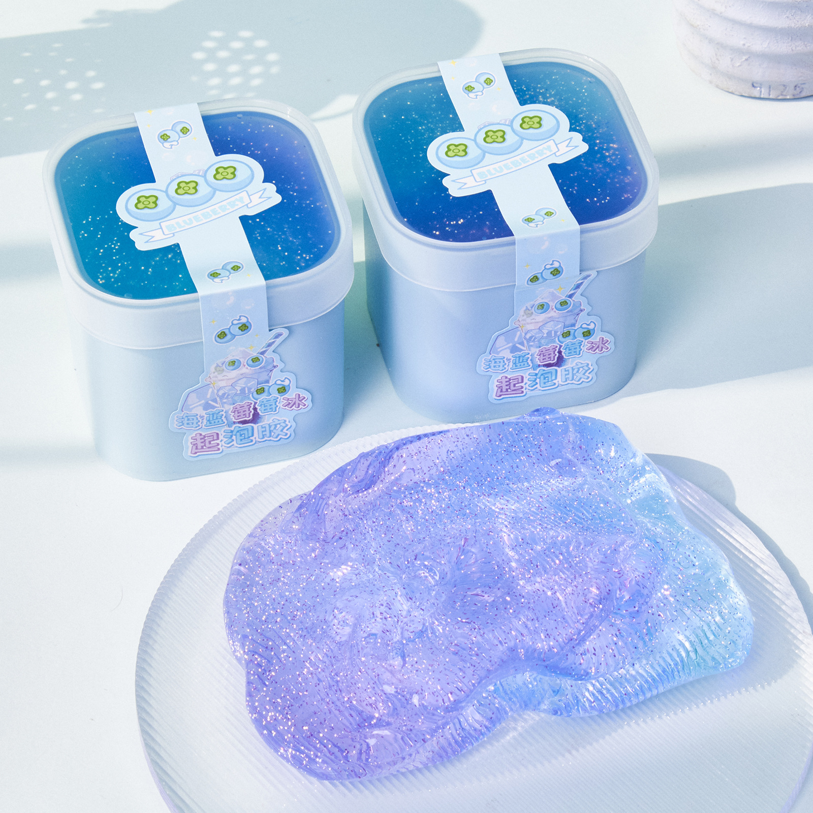 新多肉葡萄起泡胶儿童安全不粘手史莱姆水晶泥捏捏乐发泄解压玩具详情5