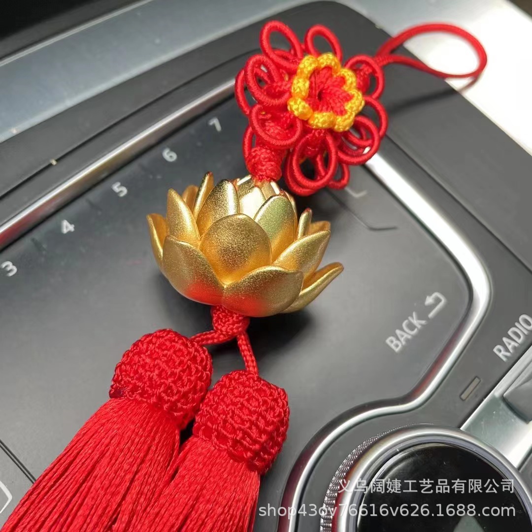 创意黄铜莲花/挂件/铜细节图