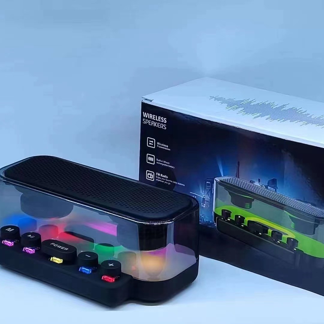 Z6 Phantom Color Light Bluetooth Speaker, mechanical button operation, all-in-one e-sports punk style audio gift speaker details Picture