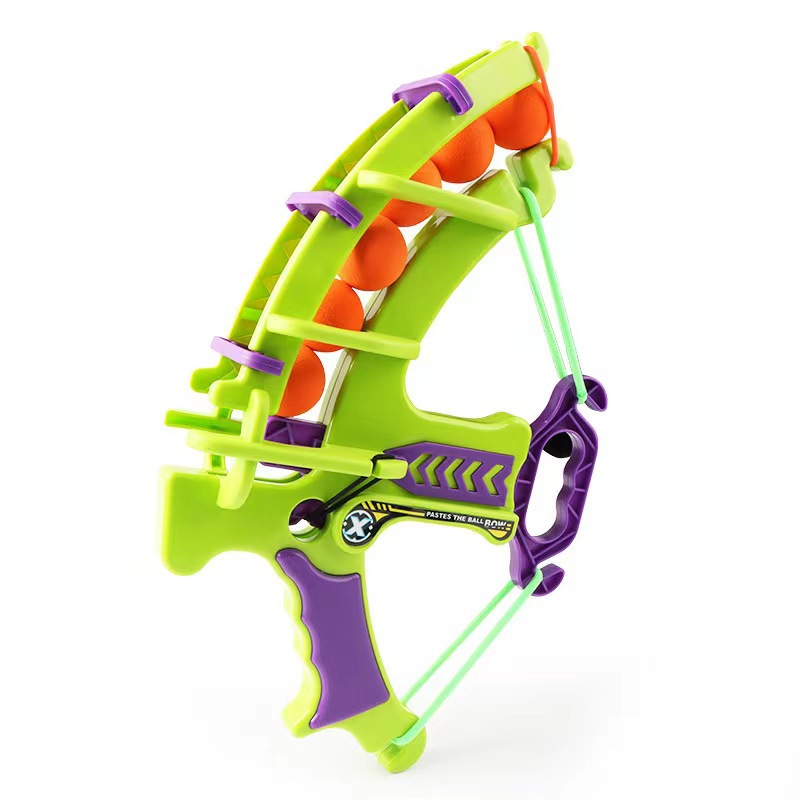 Children's catapult sticky balls, radish bow and arrow targets, elastic sticky balls, parent-child interactive throwing and shooting bow and arrow toys Item Picture