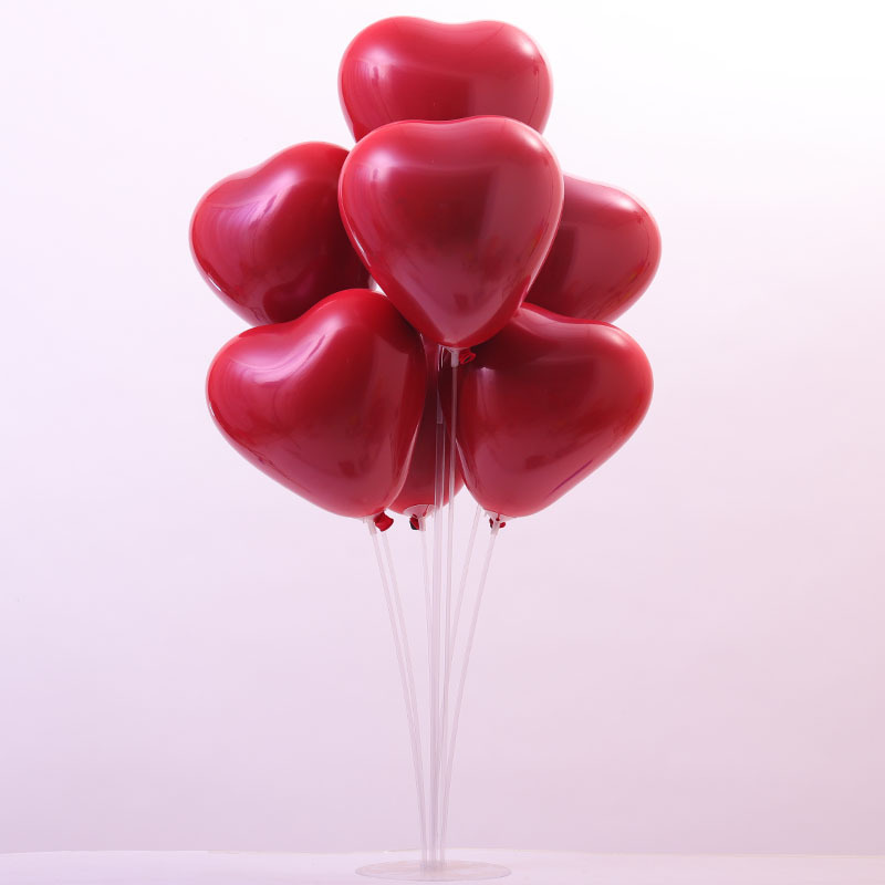批发石榴红爱心气球婚庆生日派对装饰用品2.2g双层宝石红心形气球详情图4