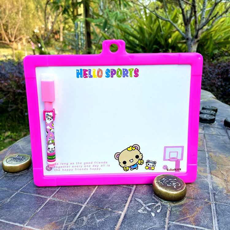 Creative stationery for primary school students and children, double-sided erasable whiteboard + pen, South Korean hanging cute little whiteboard details Picture