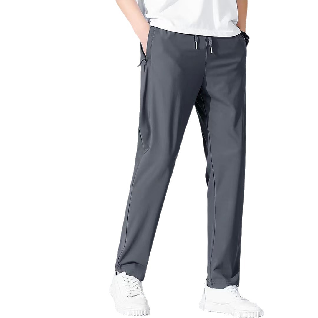 裤子男宽松休闲/裤子男士宽松休闲/长裤子男士夏季潮流/沙滩短裤/男裤白底实物图