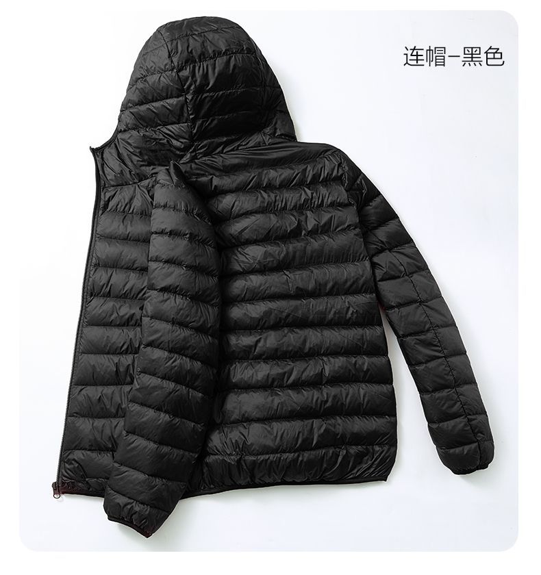 秋冬新款轻薄羽绒服男士短款百搭轻便薄款白鸭绒大码秋冬保暖外套详情20