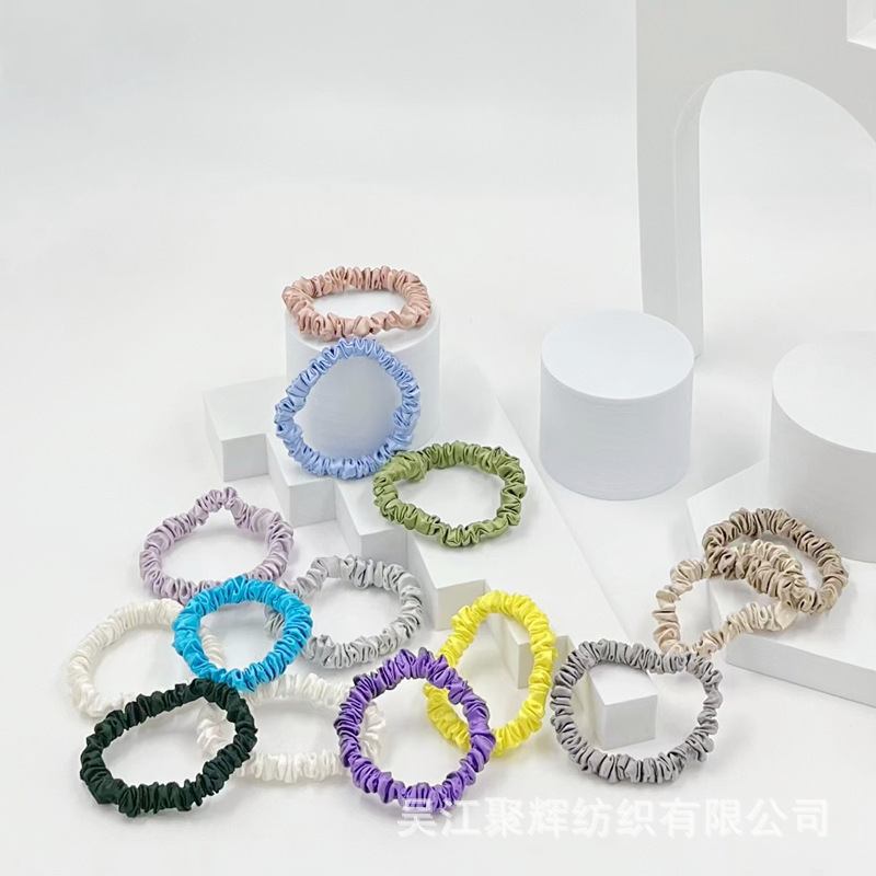 头绳/发饰女士拼接时尚/头绳带珍珠/发饰女士拼接韩版/皮筋白底实物图