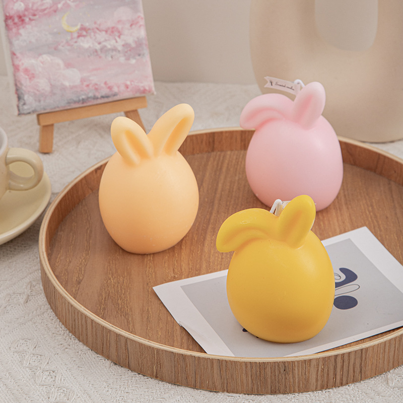 折耳兔子香薰蜡烛创意伴手礼ins风创意家居装饰香氛蜡烛结婚礼详情图3