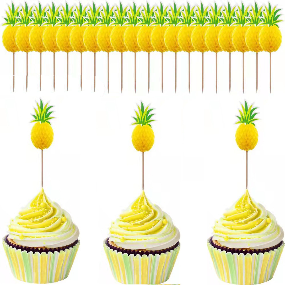 50 flamingo skewers, pineapple skewers, disposable fruit skewers, cold cocktails to decorate a Hawaiian party