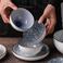 日式山田碗 网红创意印花家用陶瓷碗米饭碗泡面碗汤碗盘餐具图