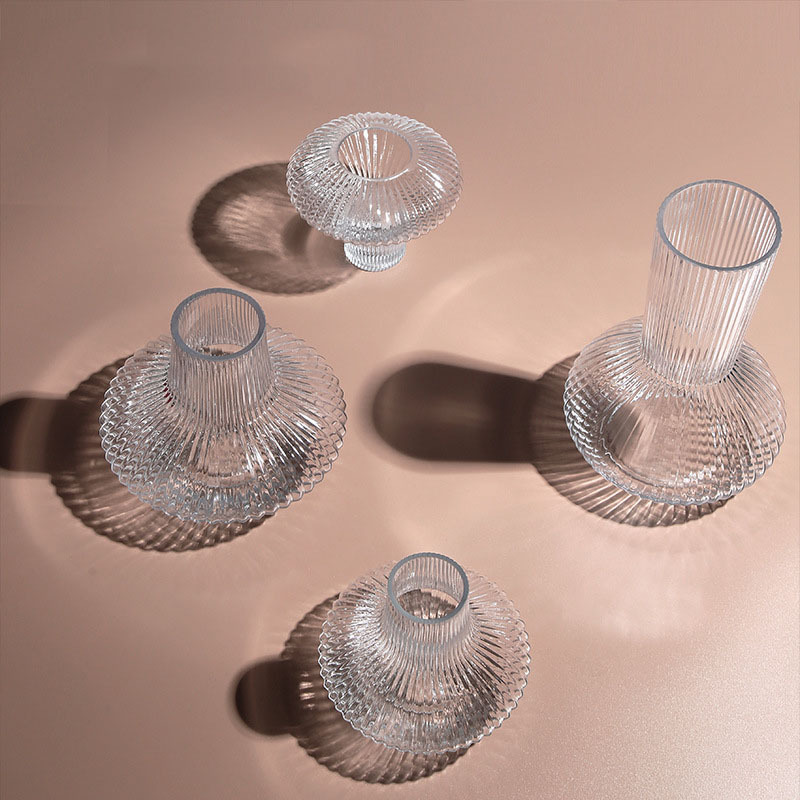 跨境TEMU爆款透明客厅餐桌花瓶 ins家居软装明料水培玻璃花器