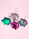 Cross-border set: 4 pig-shaped reflective double-sided flip-top sequins, lightning keychains, sequins, small pendants, and car ornaments details Picture