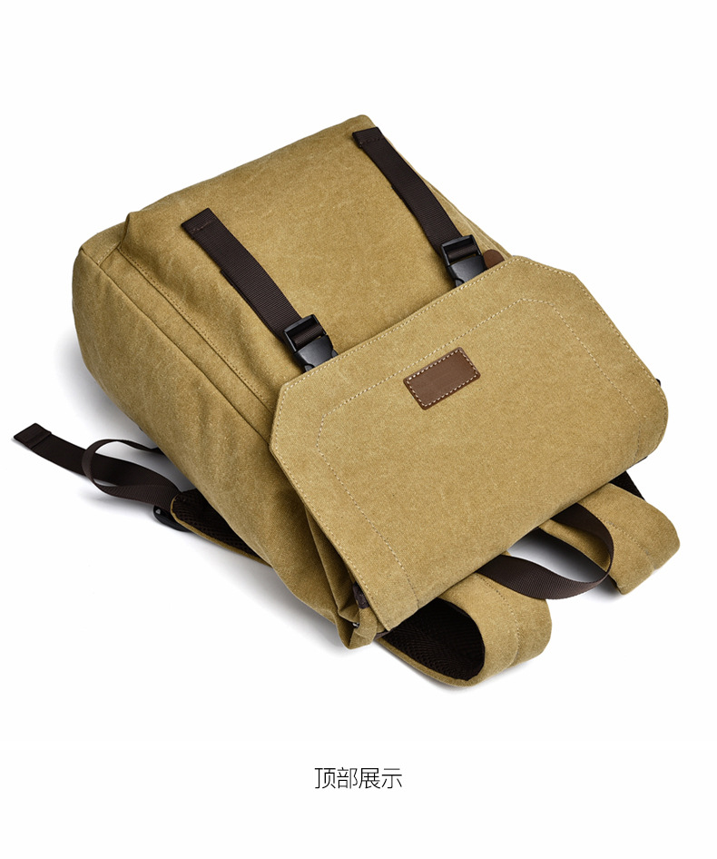 跨境大容量双肩包男款2025新款旅行休闲复古双肩背包轻便出行背包详情32