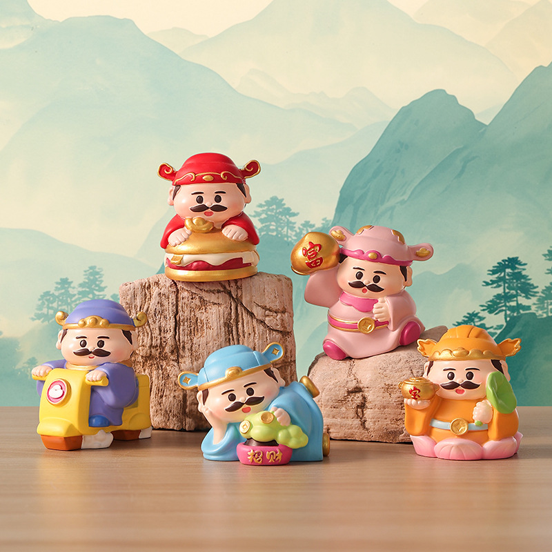 创意好运小财神摆件办公桌面玄学招财装饰工位解压治愈系生日礼物