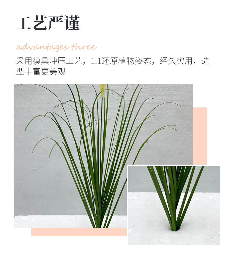 绿植蒲苇草单支狗尾巴芦苇植物墙造景庭院工厂直批现货直发仿真详情7
