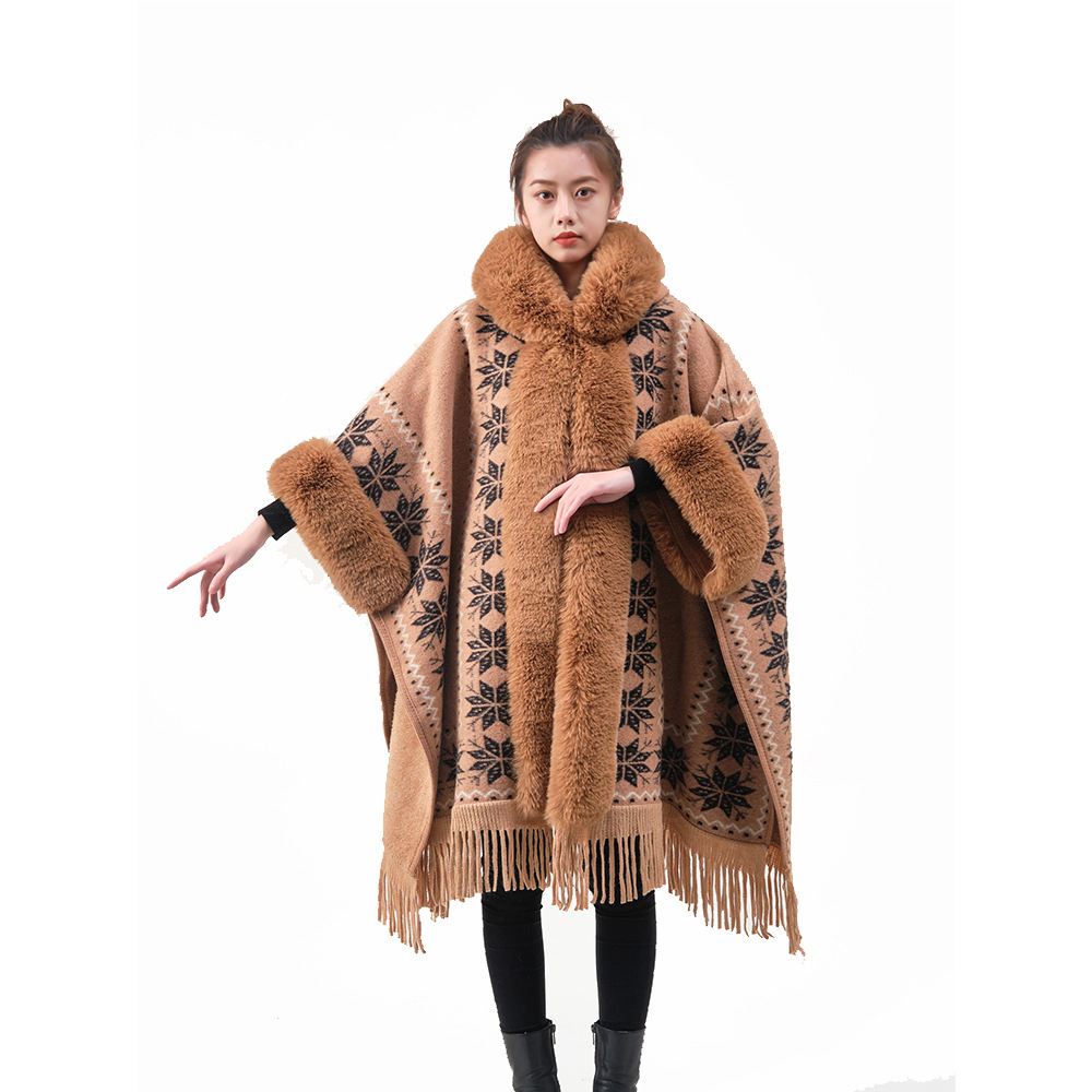 Fashion cape cape and velvet fashion high-end cape manufacturers direct 39 thumbnail