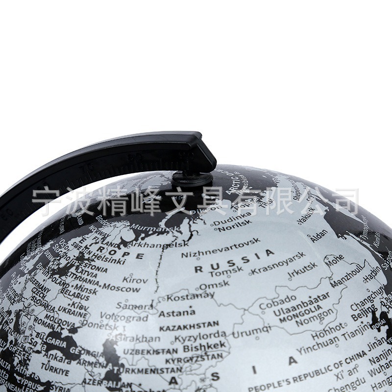 14.2cm English all-plastic high-definition rotating globe ornament, cross-border best-selling geography teaching globe model Specification image