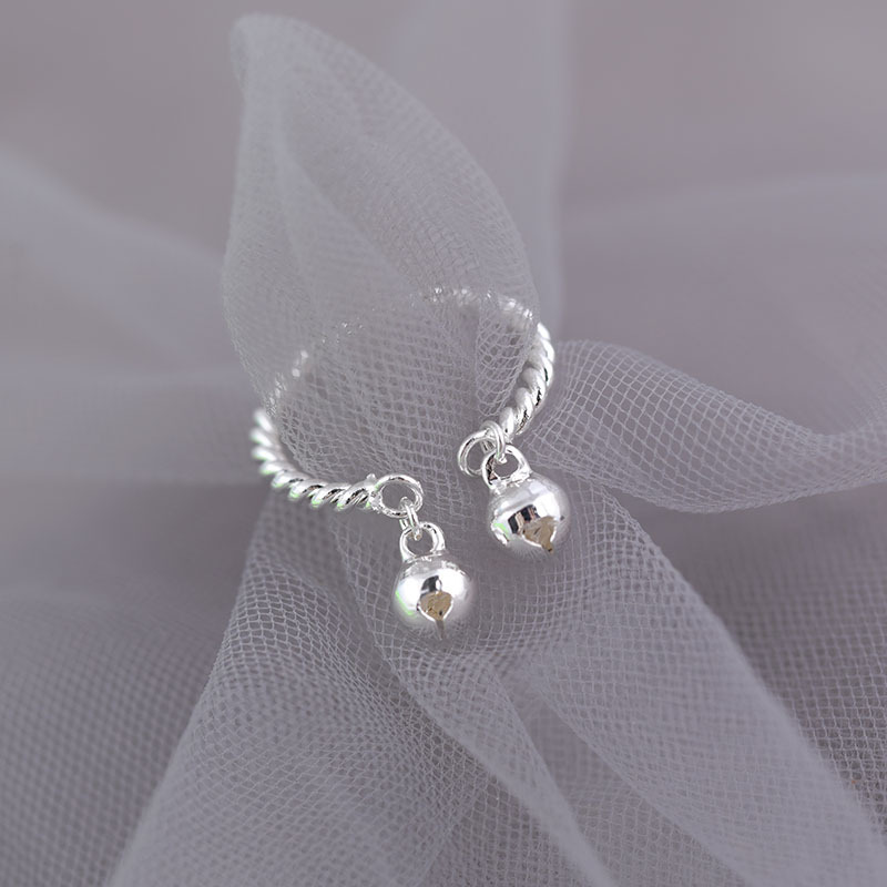 925 Sterling Silver Bell Ring Female 2023 New Trend Step By Step Ring Bell Index Finger Ring Opening Twist Ring details Picture