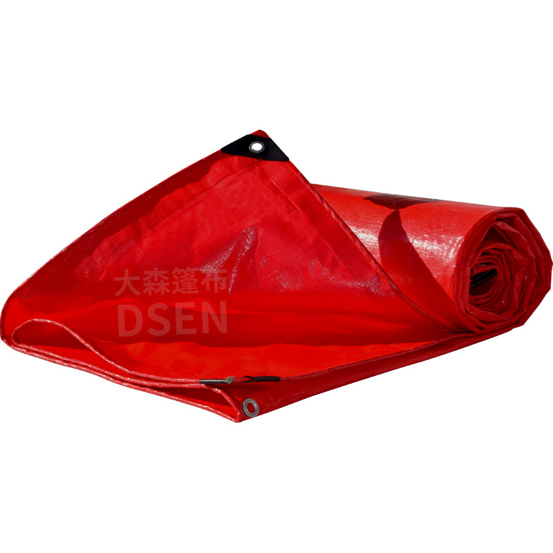 【 Wholesale 】 Red Plastic Outdoor Shade Pe Woven Waterproof Rain Cloth Linyi Tarpaulin Cover Cloth Mat Item Picture