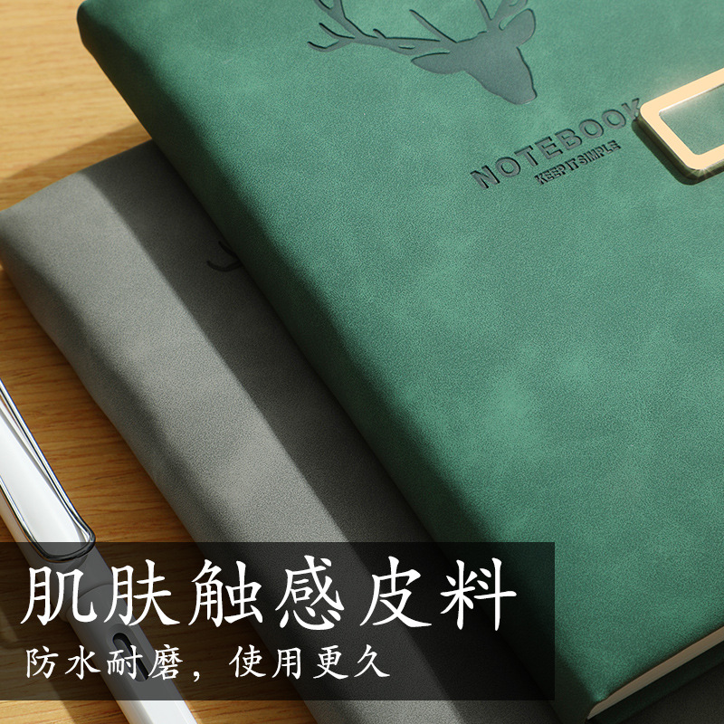 a5 leather notebook, thickened, business office customized, enterprise logo notepad, student daily accounting notebook Application Scenario