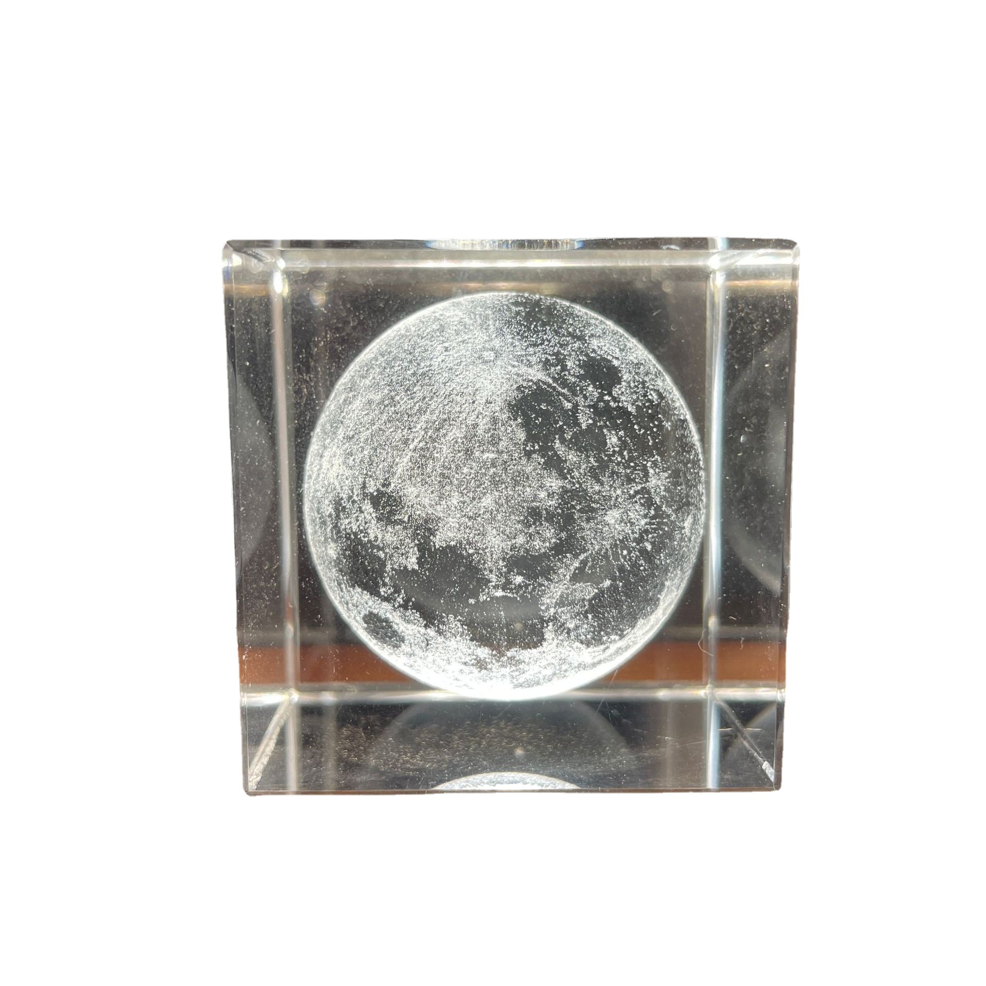 Crystal Cube 3D Carved Rain Moon Solar System Cloud Cube Heart Cube Arts And Crafts Gifts Display Item Picture