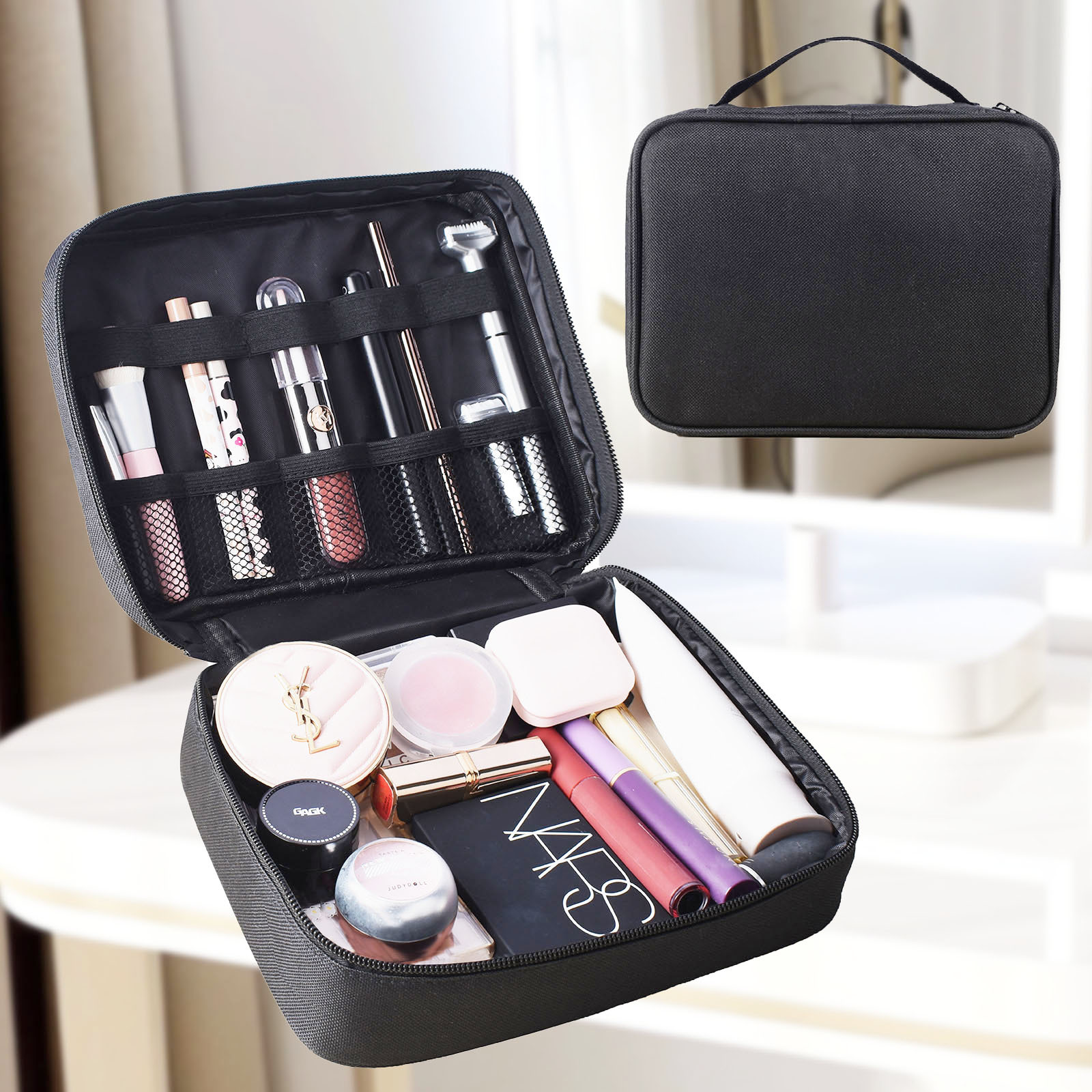 Makeup Artist Storage Bag Portable Large Capacity Makeup Bag Makeup Brush And Makeup Portable Travel Deluxe Toiletry Bag