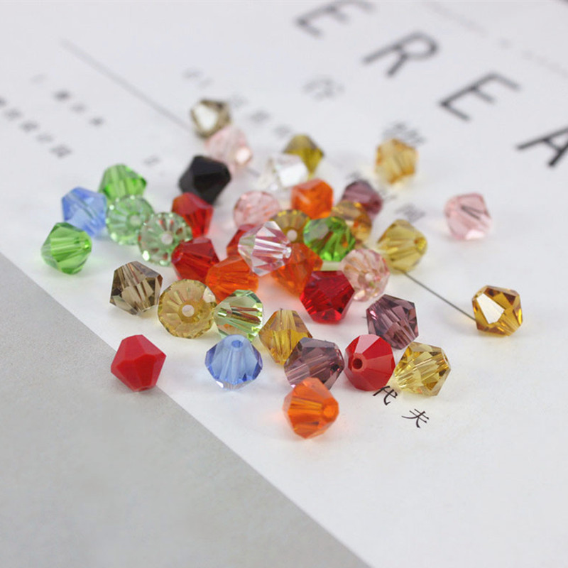 Austrian quality crystal beads diy loose beads 3/4/5/6/8mm diamond-shaped beads, dazzling white jewelry making materials pic 6